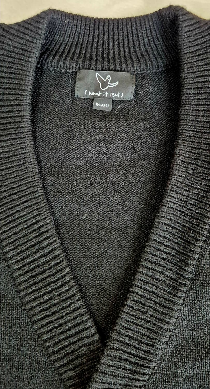 와릿이즌 엔젤 블랙와펜 가디건 XL 상품이미지5