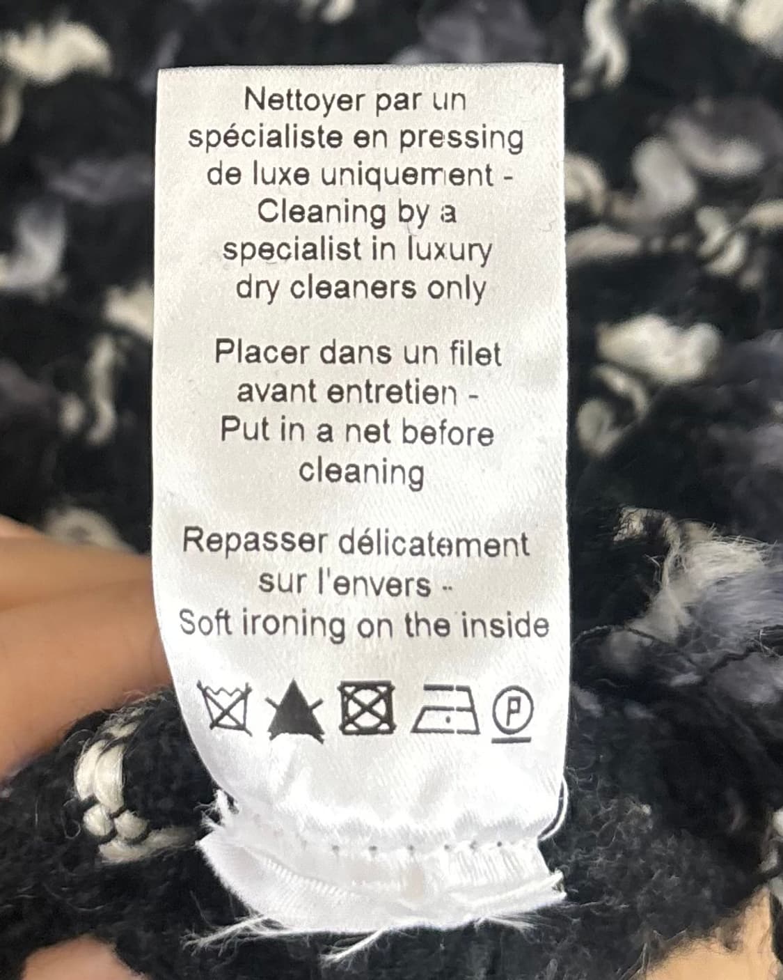 랑방 블랙 트위드 스웨터 코트 자켓 상품이미지8