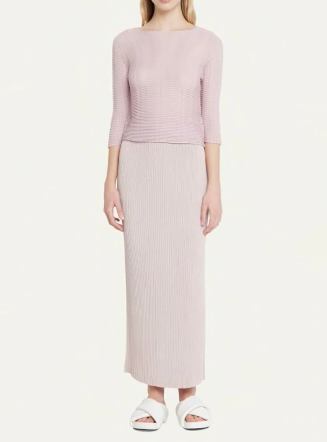 이세이미야케 스트라이프 라이크 핑크 탑 상품이미지3