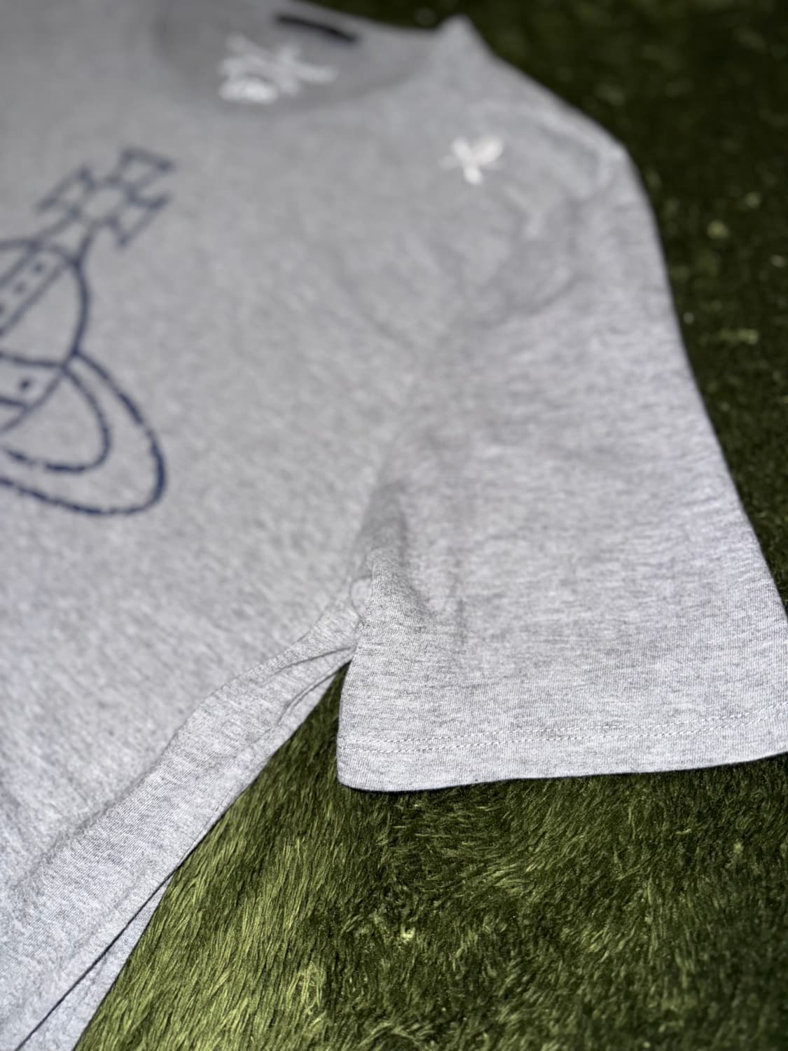 [L] 비비안웨스트우드 X LEE JEANS 콜라보 티셔츠 그레이 상품이미지5