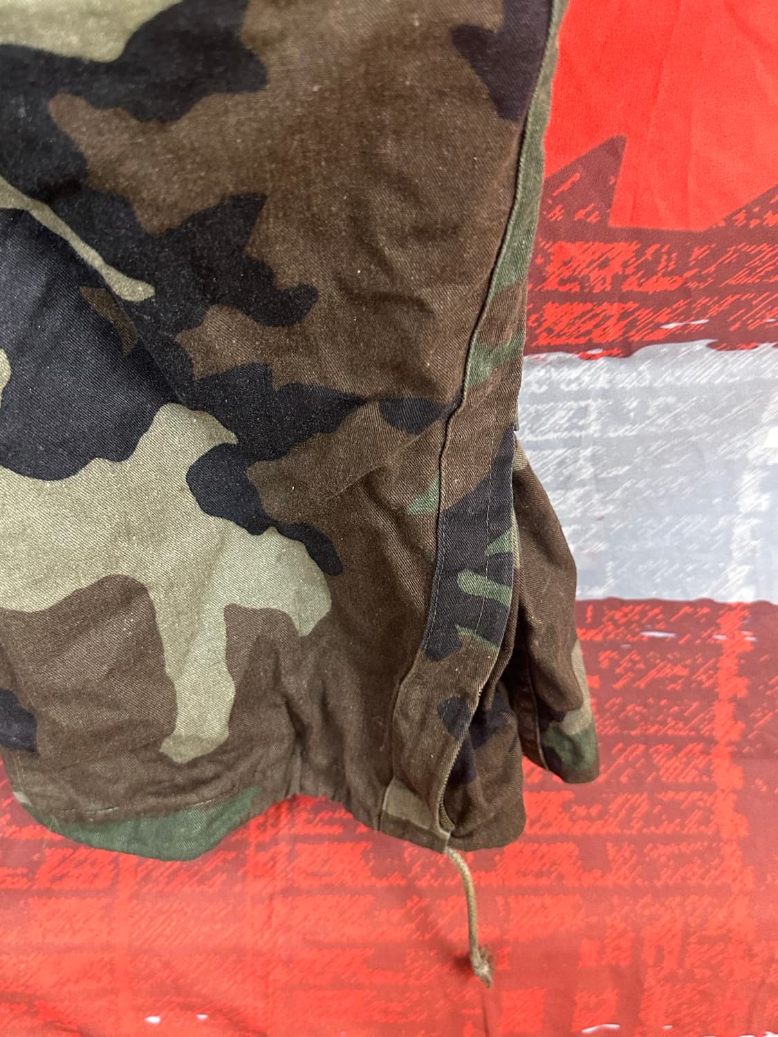 s급빈티지 카모밀리터리 와이드 팬츠 36 상품이미지5