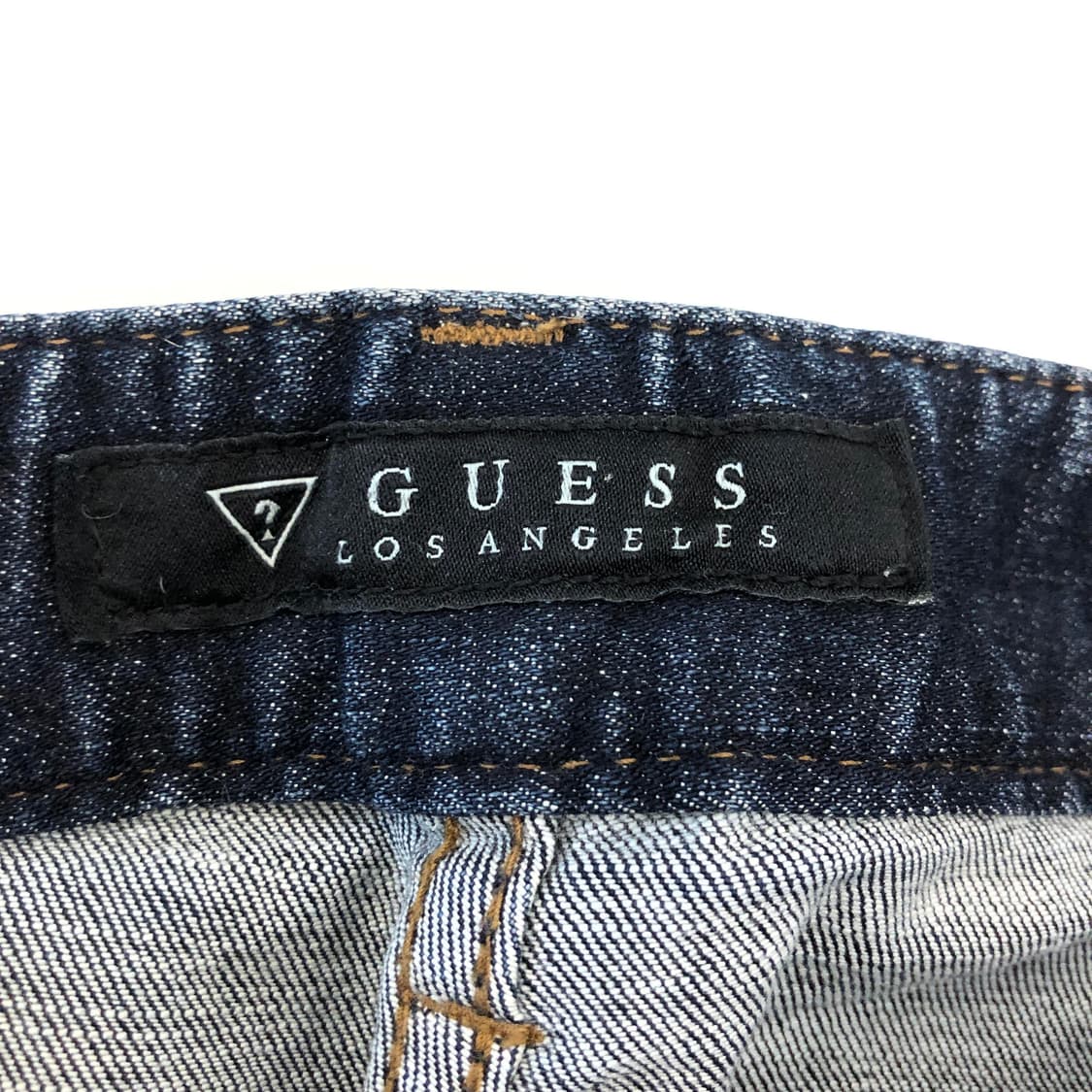 게스 프리미엄 금장 레더패치 데님진 33 인치 상품이미지5