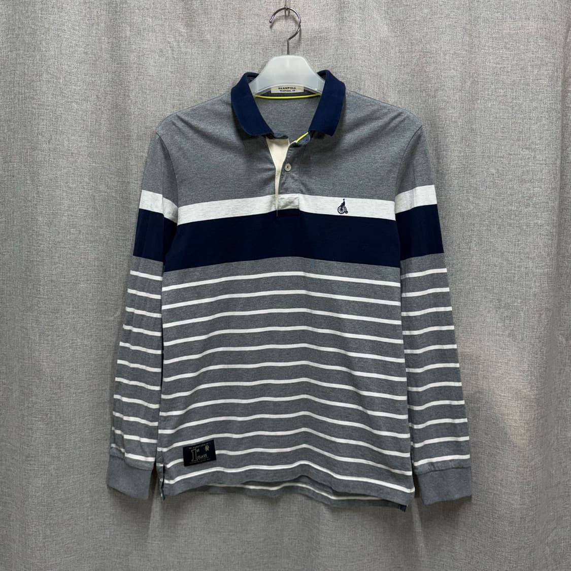 [105] 빈폴 스트라이프 코튼 긴팔 카라티 상품이미지1