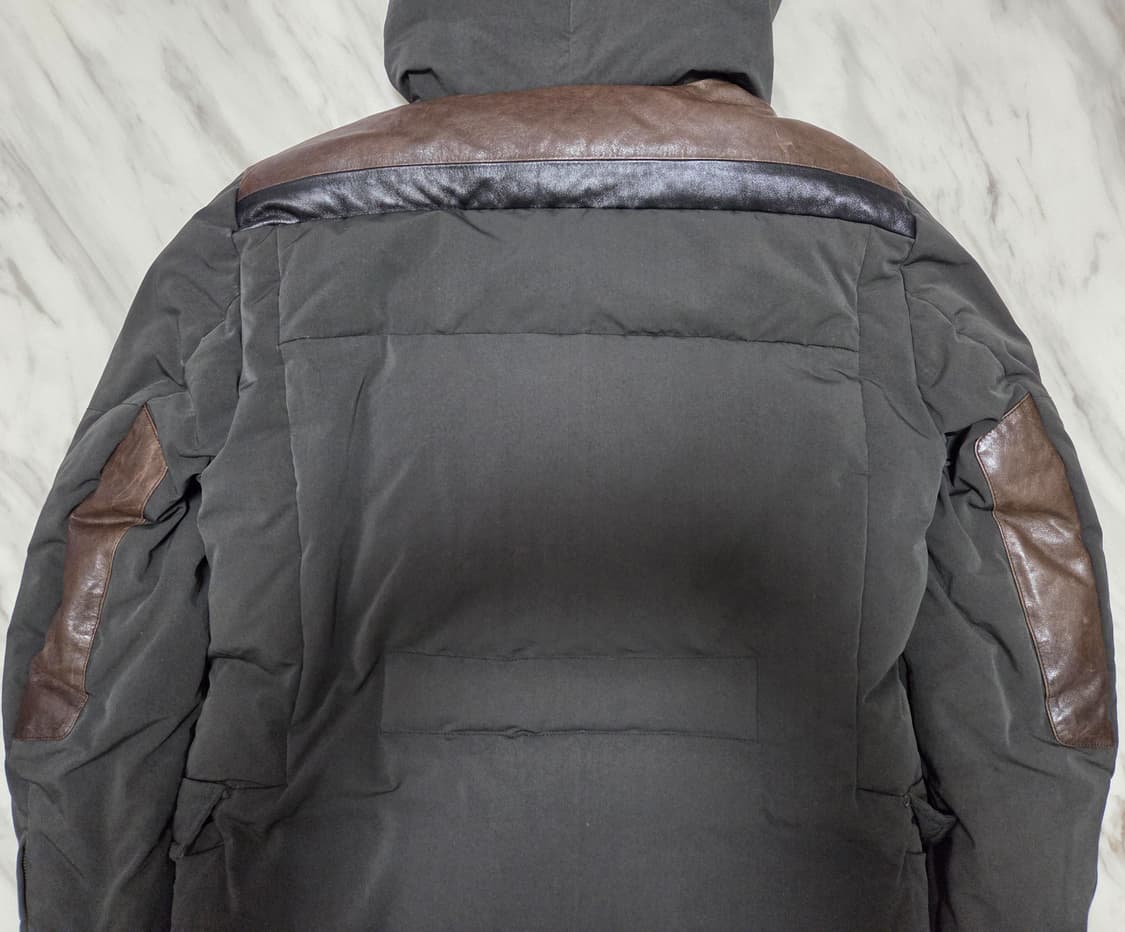 시스템옴므 가죽믹스 구스다운 패딩 상품이미지4