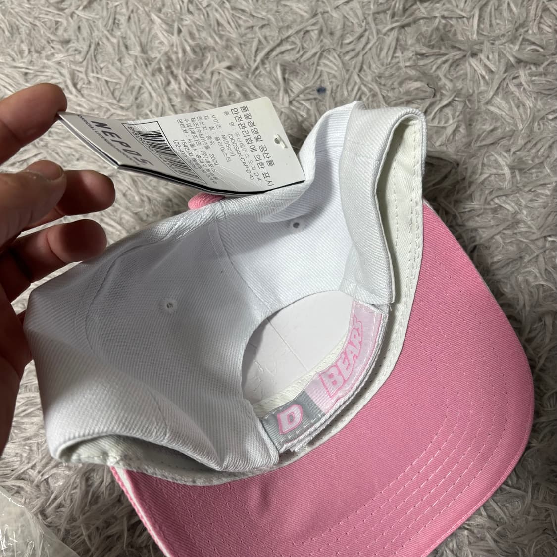 네포스 두산베어스 핑크 볼캡 상품이미지3