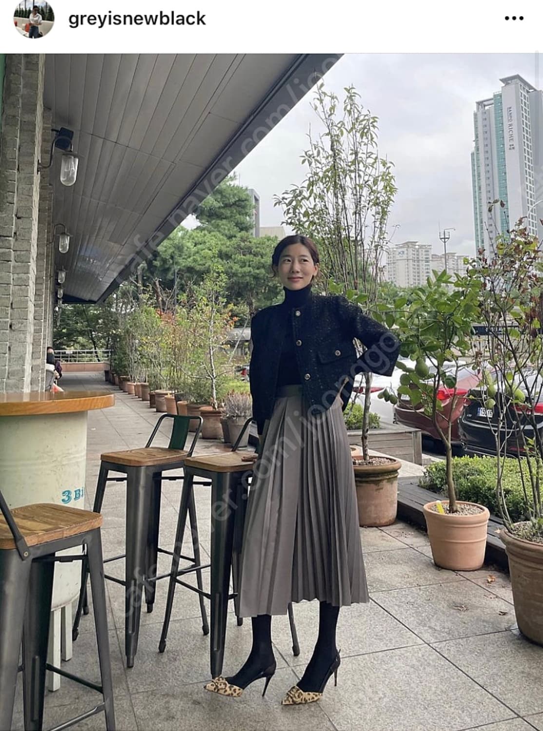 비그레이 플리츠 스커트 상품이미지1