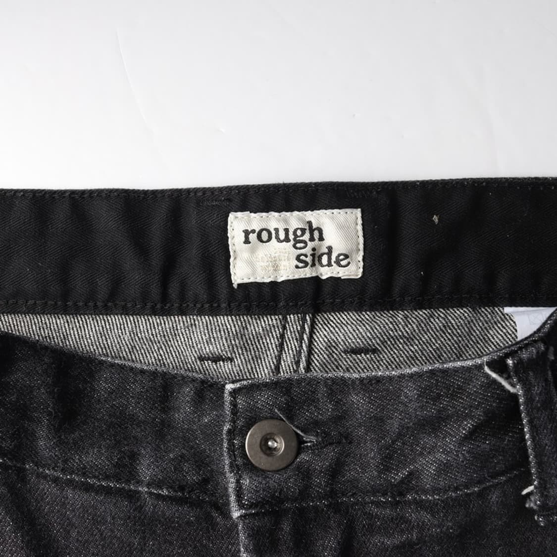 러프사이드 드레이프 데님 팬츠 블랙 상품이미지6