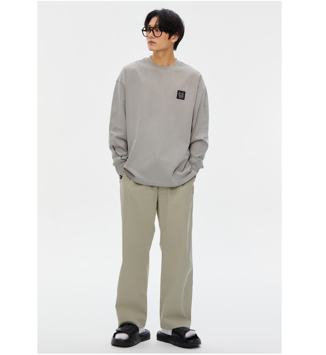 M) 라이프워크 세미 와이드팬츠 바지 상품이미지1