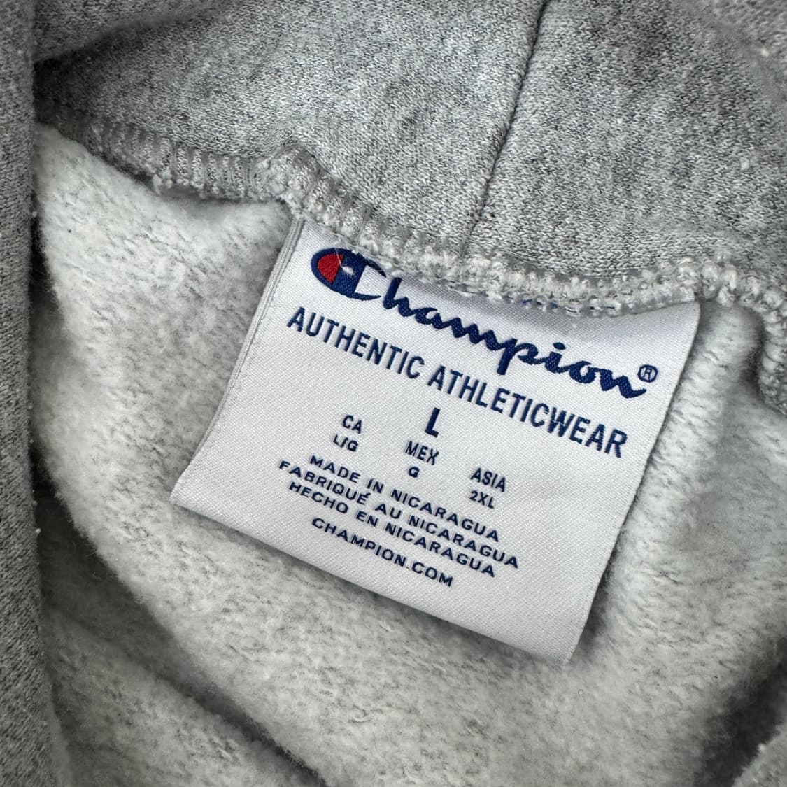 L 챔피온 프린스턴 UNIV 빅로고 그레이 후드 티셔츠  상품이미지5
