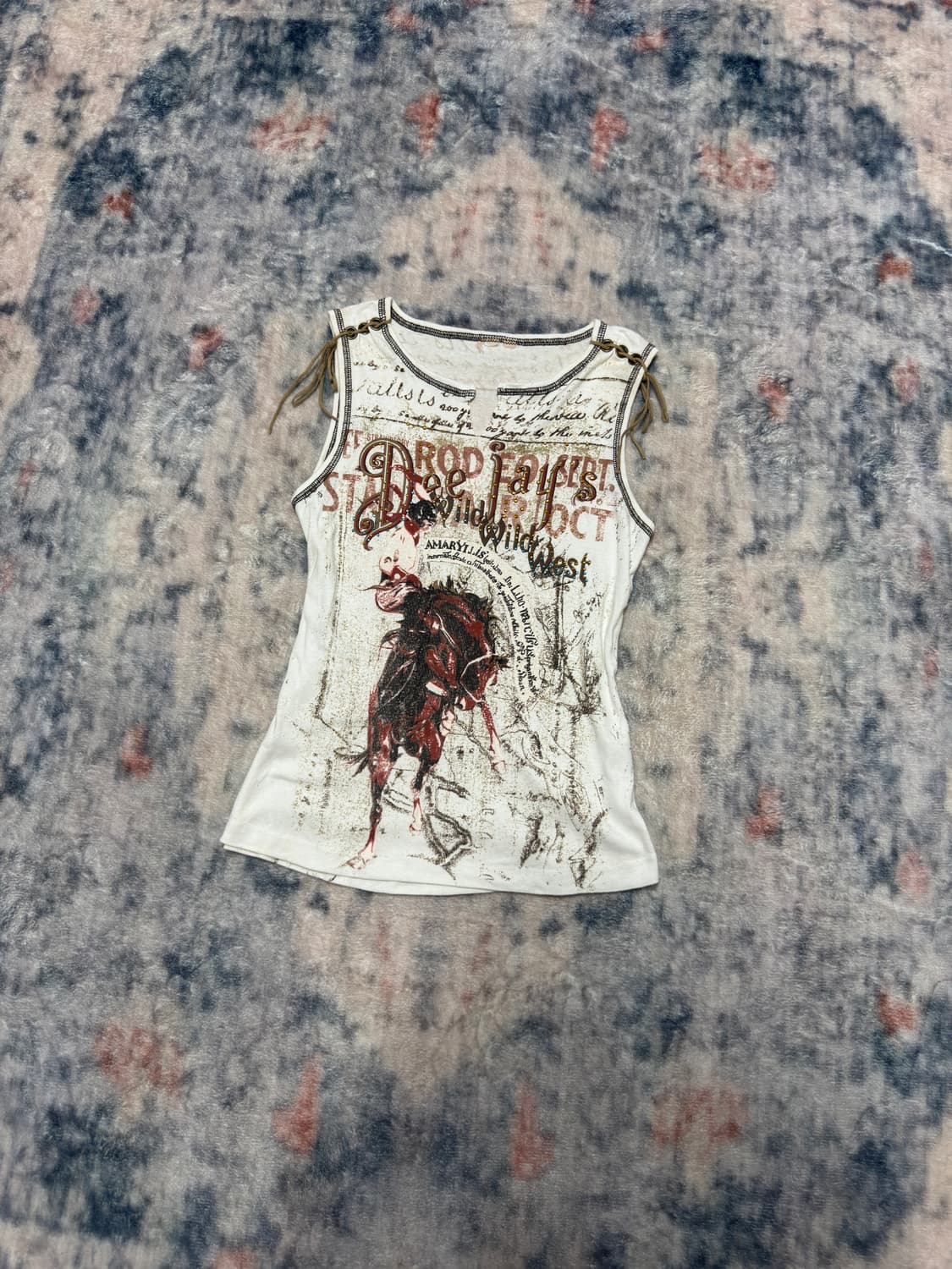 Unlnown archive lace up sleeveless 상품이미지1