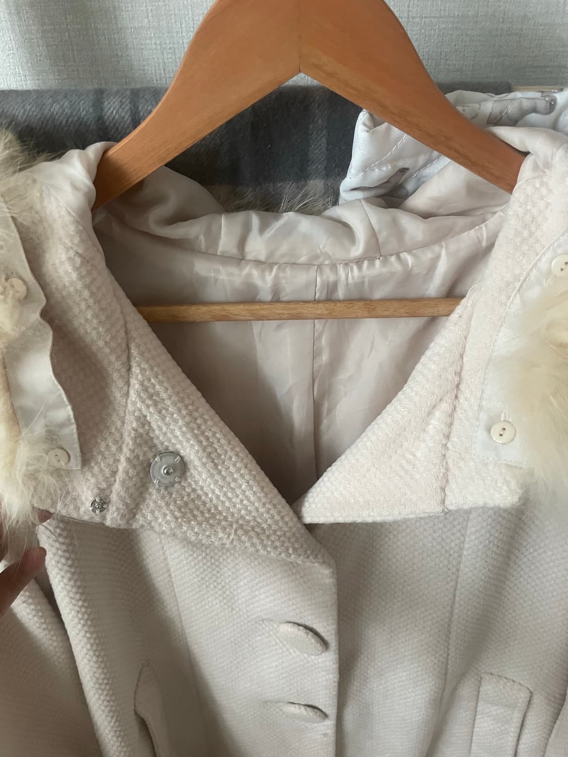 모리걸 빈티지 러블리 퍼 후드 코트 🤍💗🎀 상품이미지6