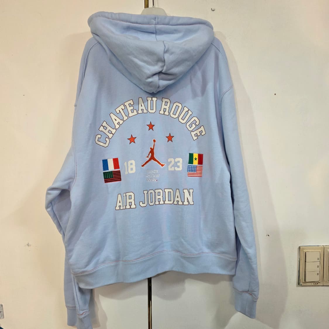 나이키 조던 x 메종 샤또 루즈 플리스 후드티 셀레스틴 블루 XL 상품이미지2