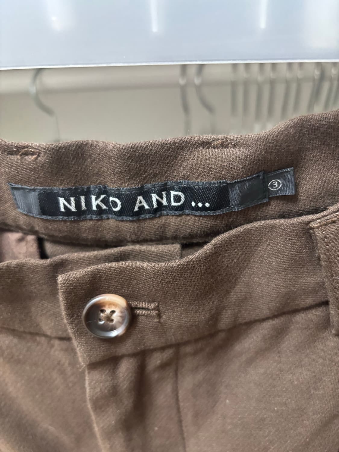 니코앤드 브라운 팬츠 갈색 모리걸 3사이즈 상품이미지3