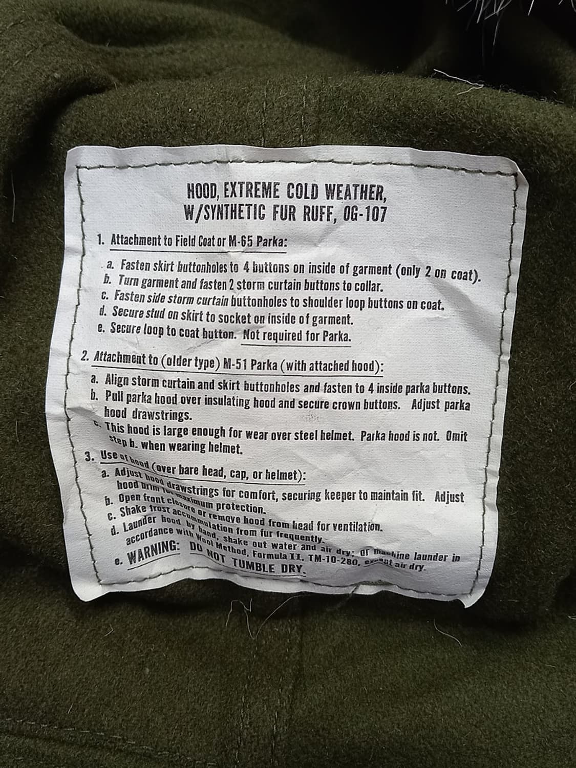 [택포] 새제품 개파카 피쉬테일 오리지널 후드  데드스탁 상품이미지3