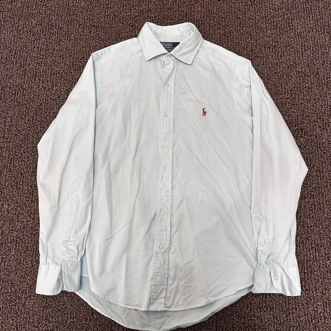 POLO 폴로 랄프로렌 민트 하늘색 커스텀핏 셔츠 M 상품이미지1