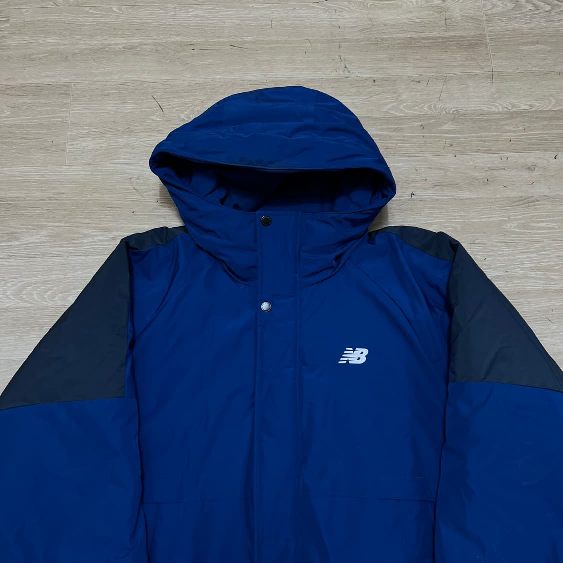 뉴발란스 배색 후드 챌린지 롱패딩 돕바 점퍼 [블루] L/100 상품이미지2