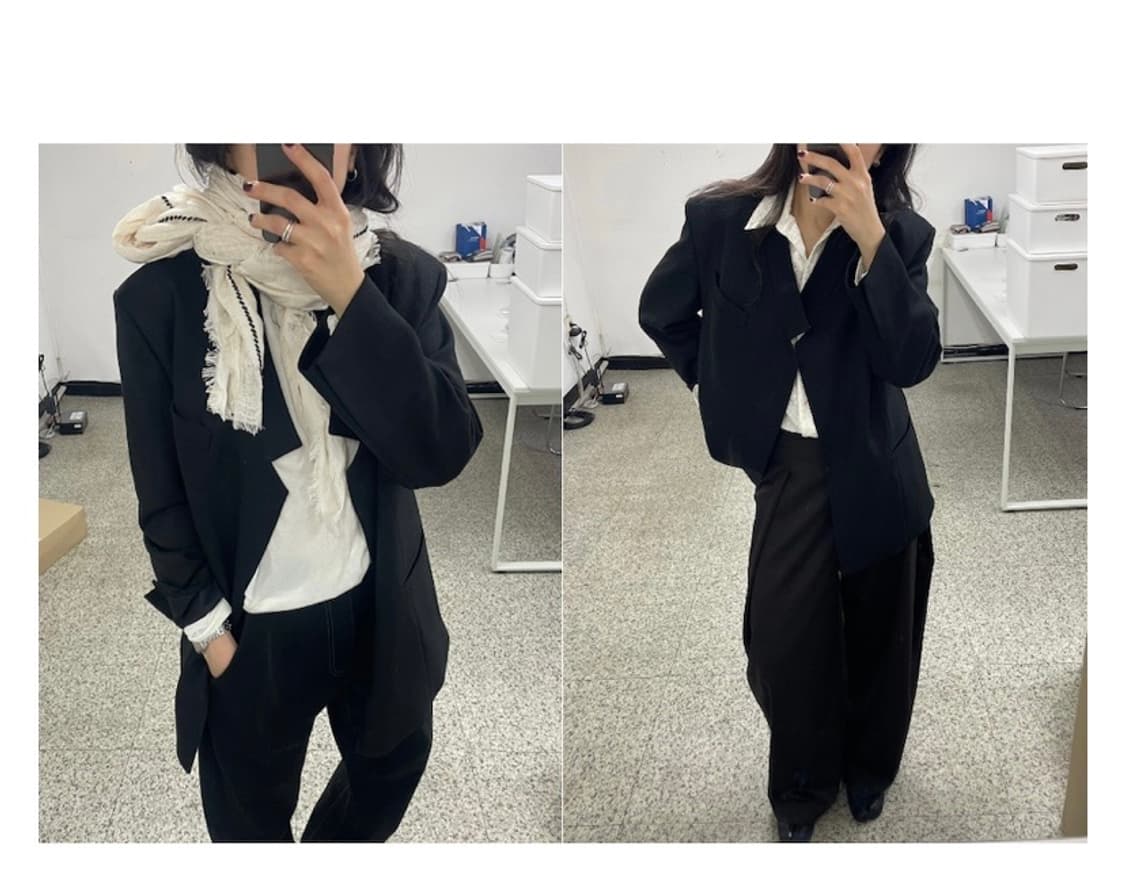 더하우스류 플랫 카라 자켓 상품이미지6