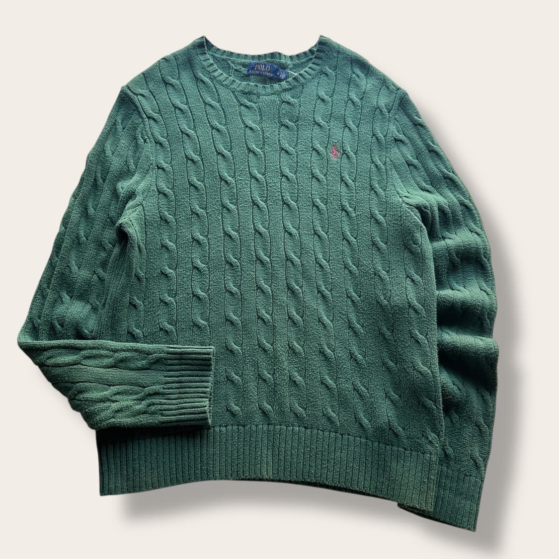 폴로 랄프로렌 딥그린 케이블 니트 M 상품이미지1