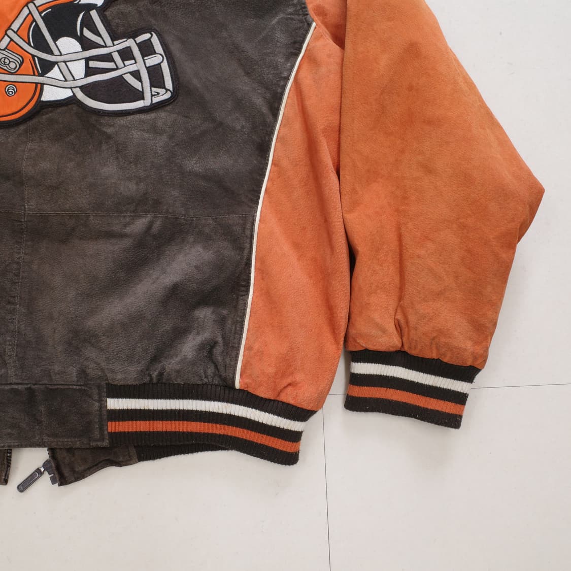 NFL 브라운스 G-III 리얼레더 바시티 자켓 XL 상품이미지9