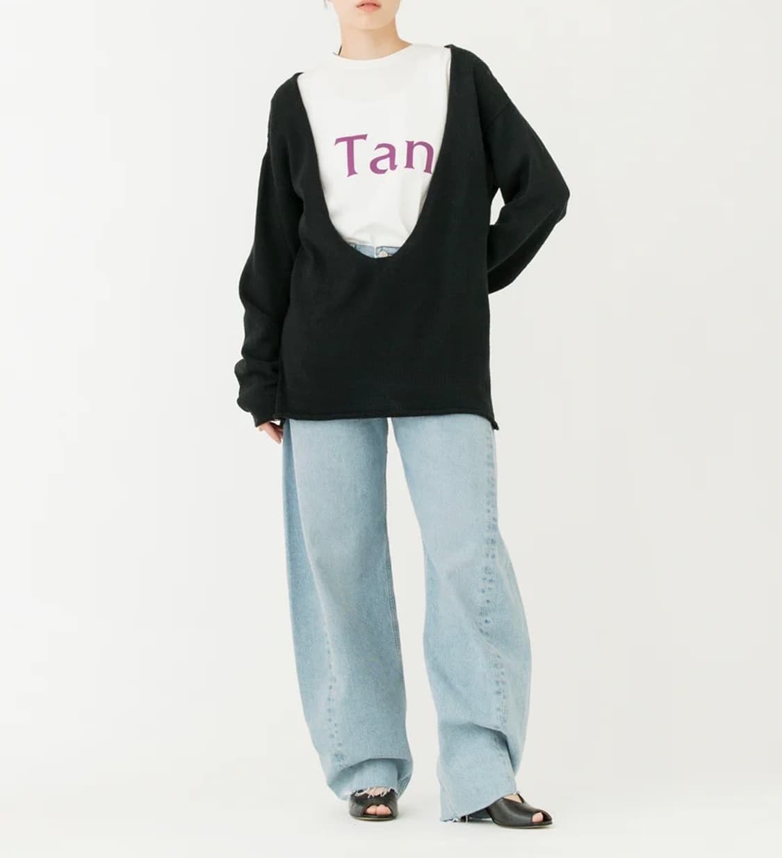 씨올 딥 U넥 니트 상품이미지1