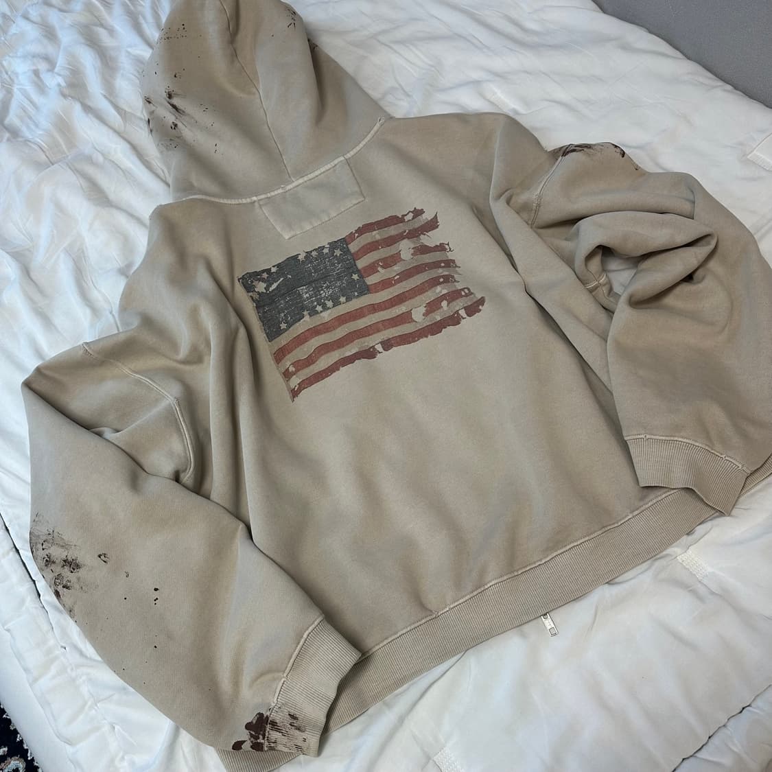 undermycar 언마카 아메리칸 플래그 더티 성조기 후드집업 상품이미지3
