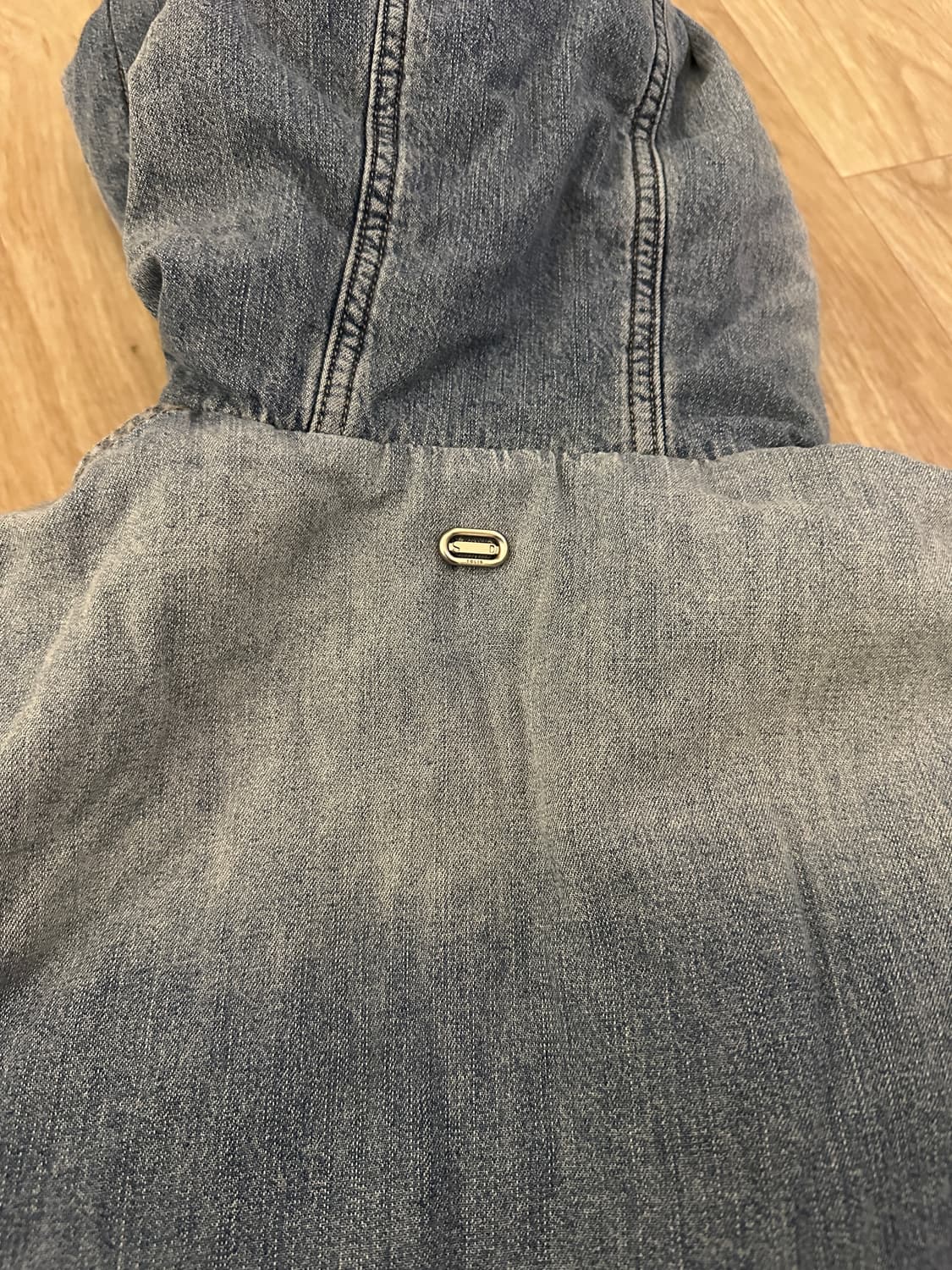 솔리드옴므 블루 패디드 데님 후드 셔츠 상품이미지2