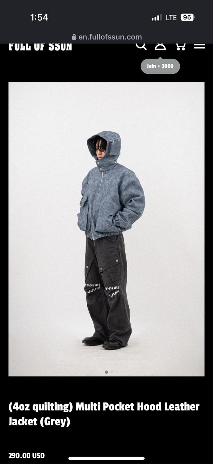 full of sun 레더 패딩 상품이미지1