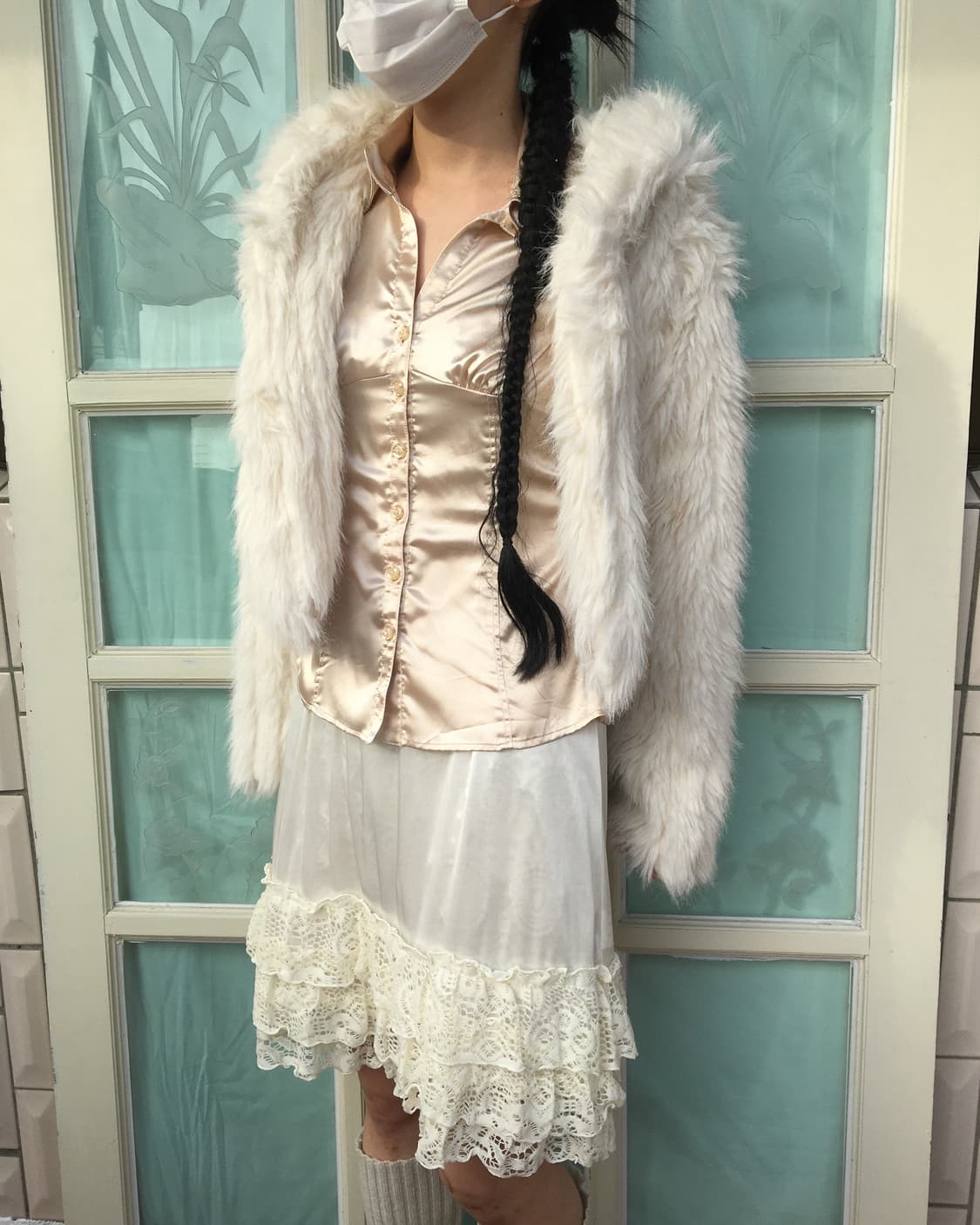 Fake fur hood jacket 상품이미지5