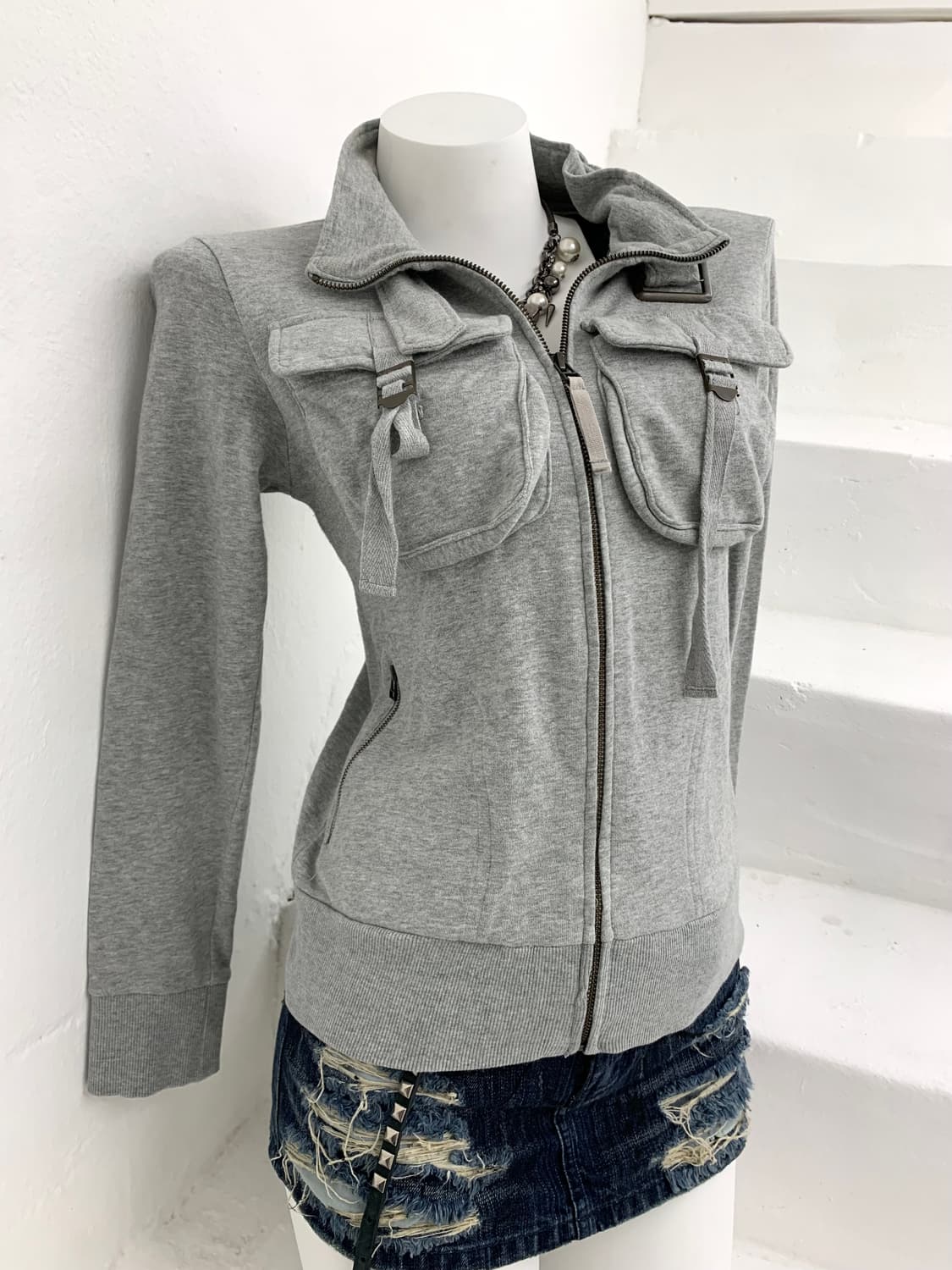 Gray bondage pocket jacket  상품이미지5