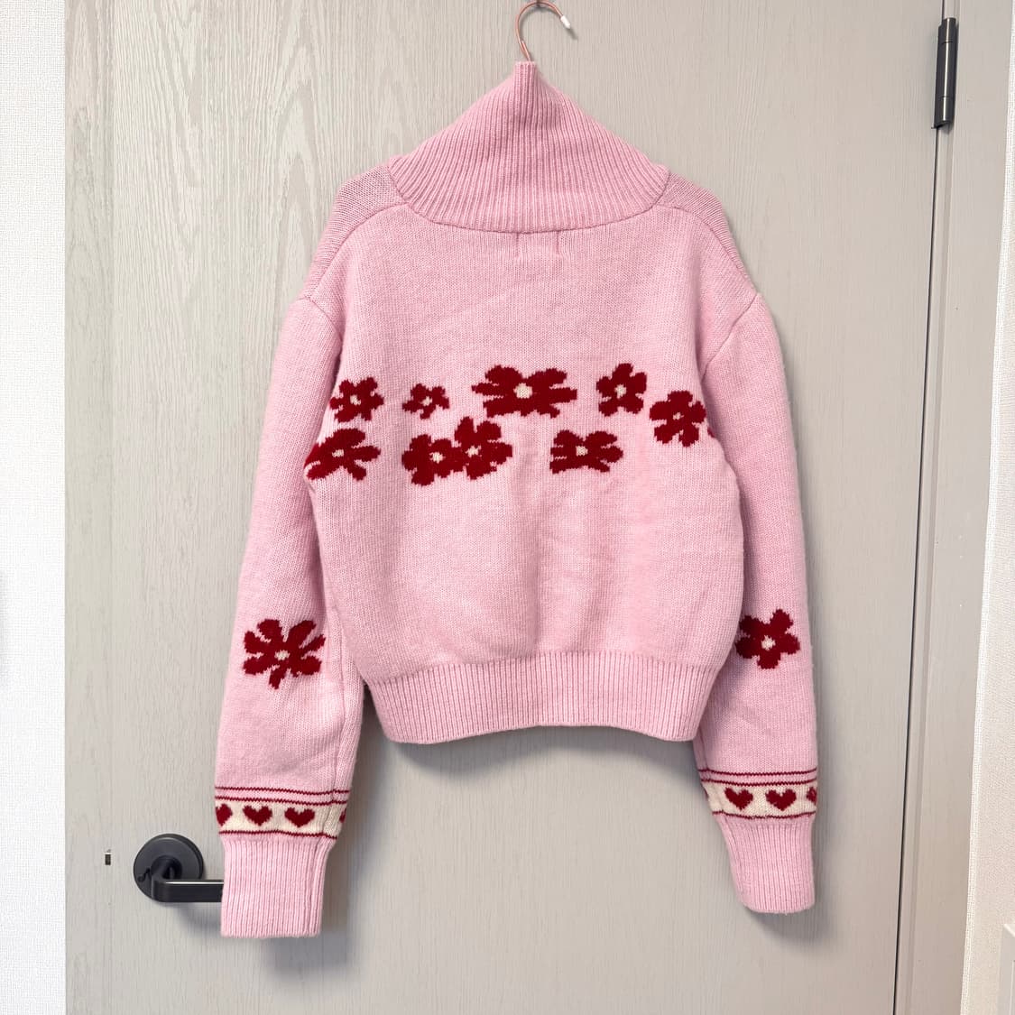 시눈 플라워 니트집업 상품이미지5