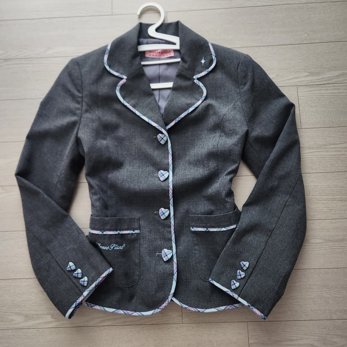 메조피아노 코갸루 교복 갸루 하트 버튼 자켓 상품이미지1