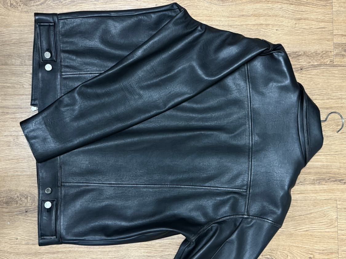 시도 SIIIIDO 24 fw 블랙 레더 자켓 상품이미지5