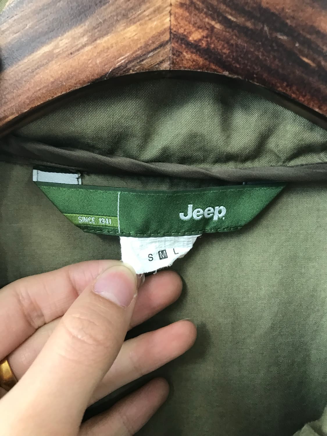 Jeep 지프 성조기 카키 봄버 자켓 상품이미지7