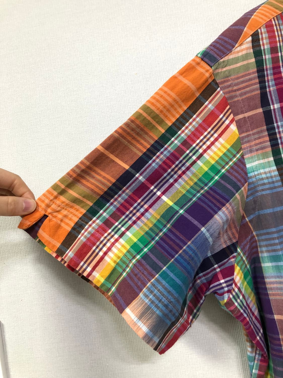 폴로 랄프로렌 남성 마드라스 체크 반팔 셔츠 XL 상품이미지3