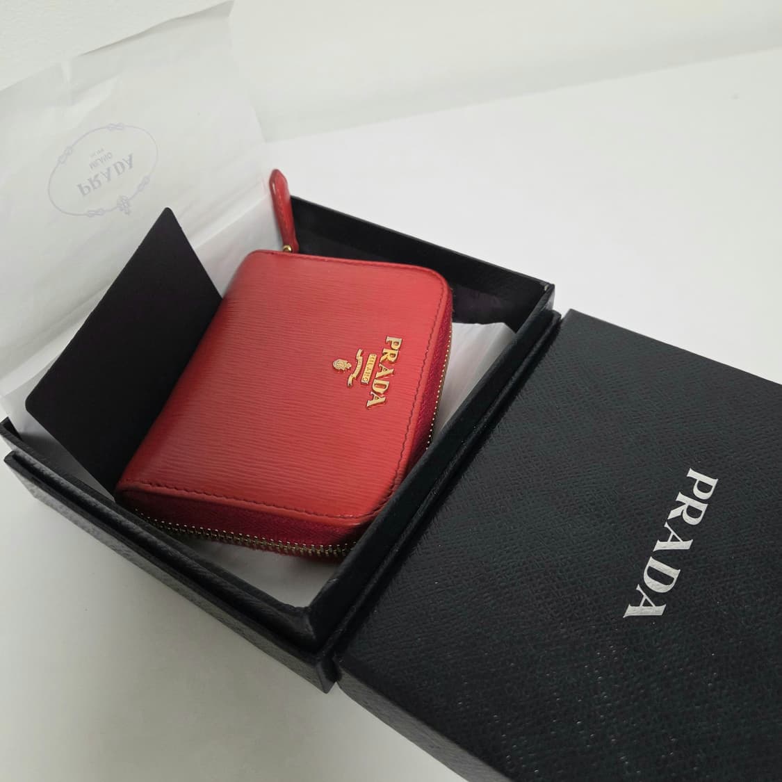 PRADA 프라다 정품 비텔로무브 카드지갑 반지갑 지퍼돌이 코인펄스 상품이미지9