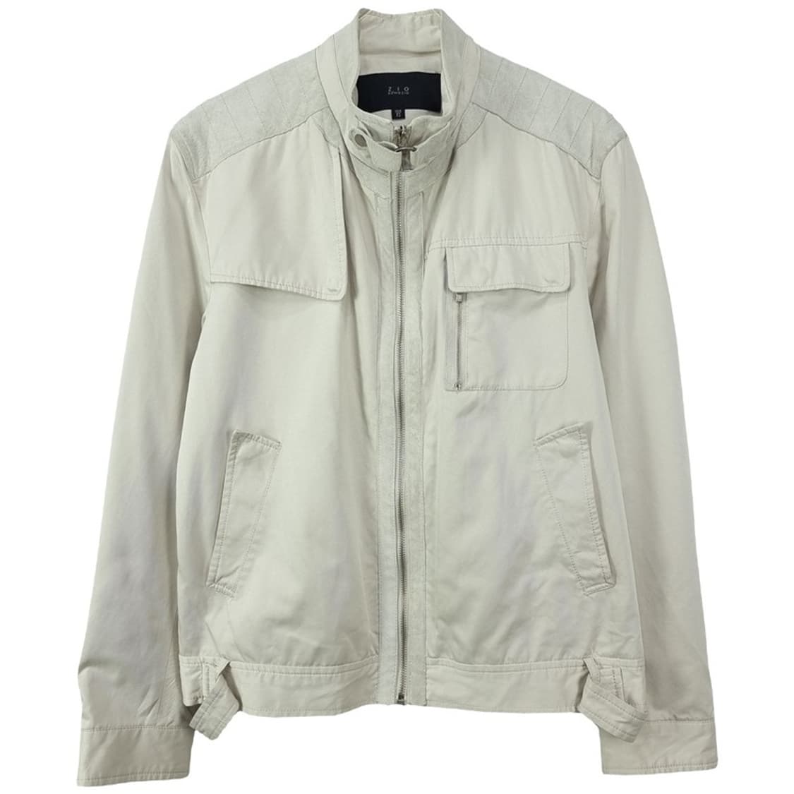 [지오송지오] 건플랩 하이넥 집업 자켓 아이보리 M19641 상품이미지2