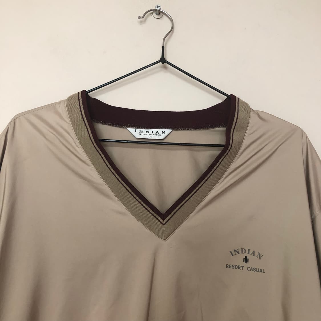 Vintage 💿 indian beige v neck 상품이미지3