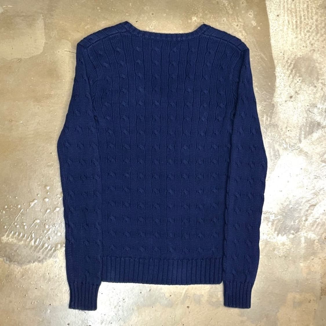 S 폴로랄프로렌 네이비 브이넥 케이블 코튼 니트 상품이미지3