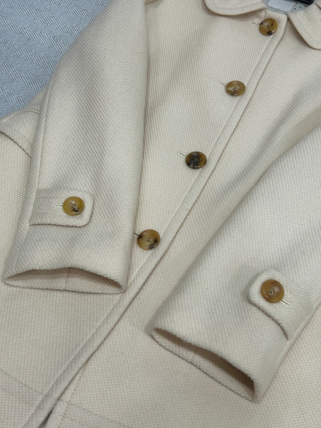 BCBG 울 100% 아이보리 코트 66 모리걸 러블리룩 상품이미지5