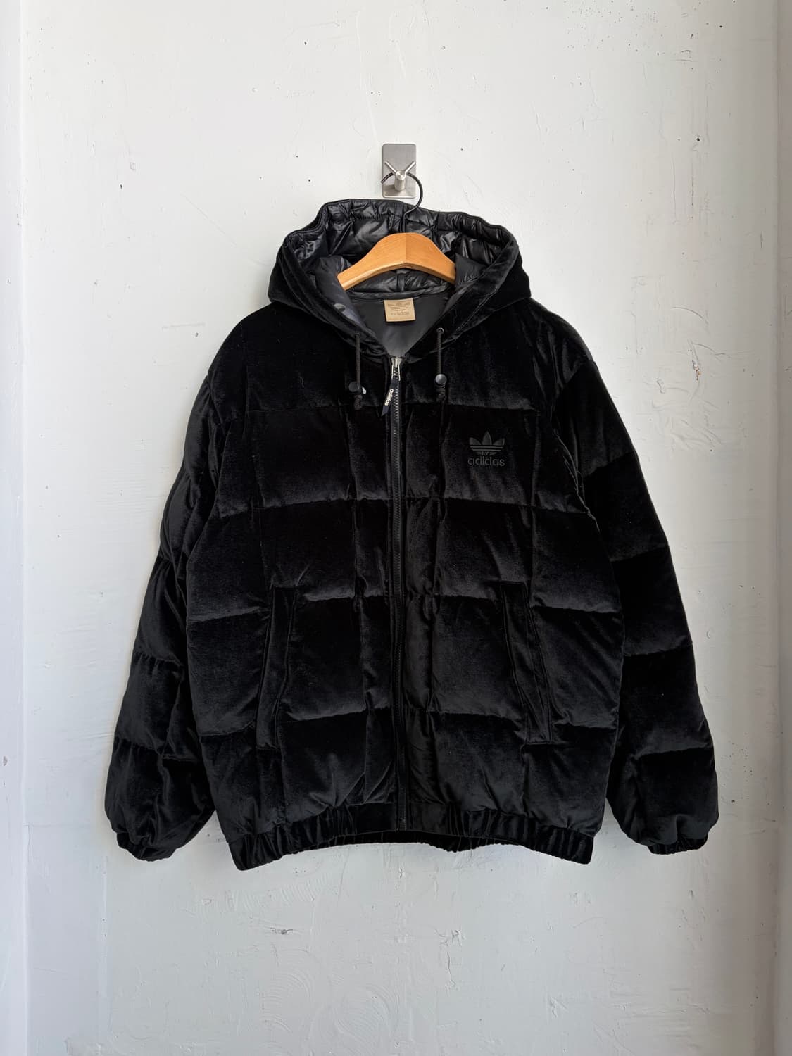 90‘s 아디다스 벨벳 오리털 패딩  상품이미지1