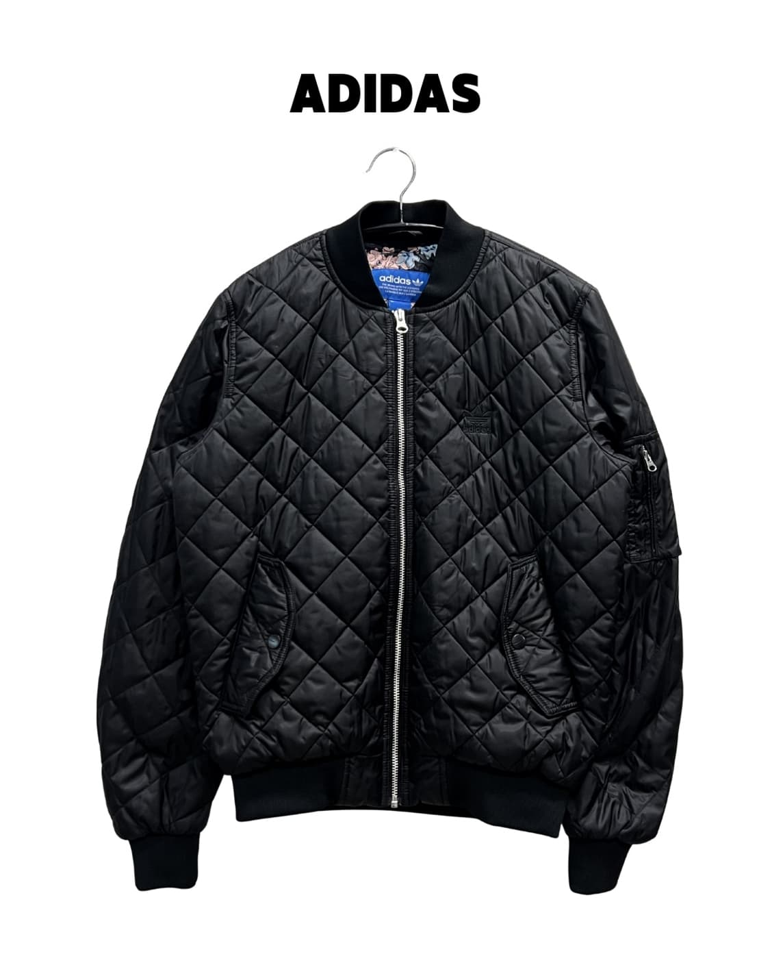 아디다스 퀄팅 봄버 자켓 블랙 상품이미지1