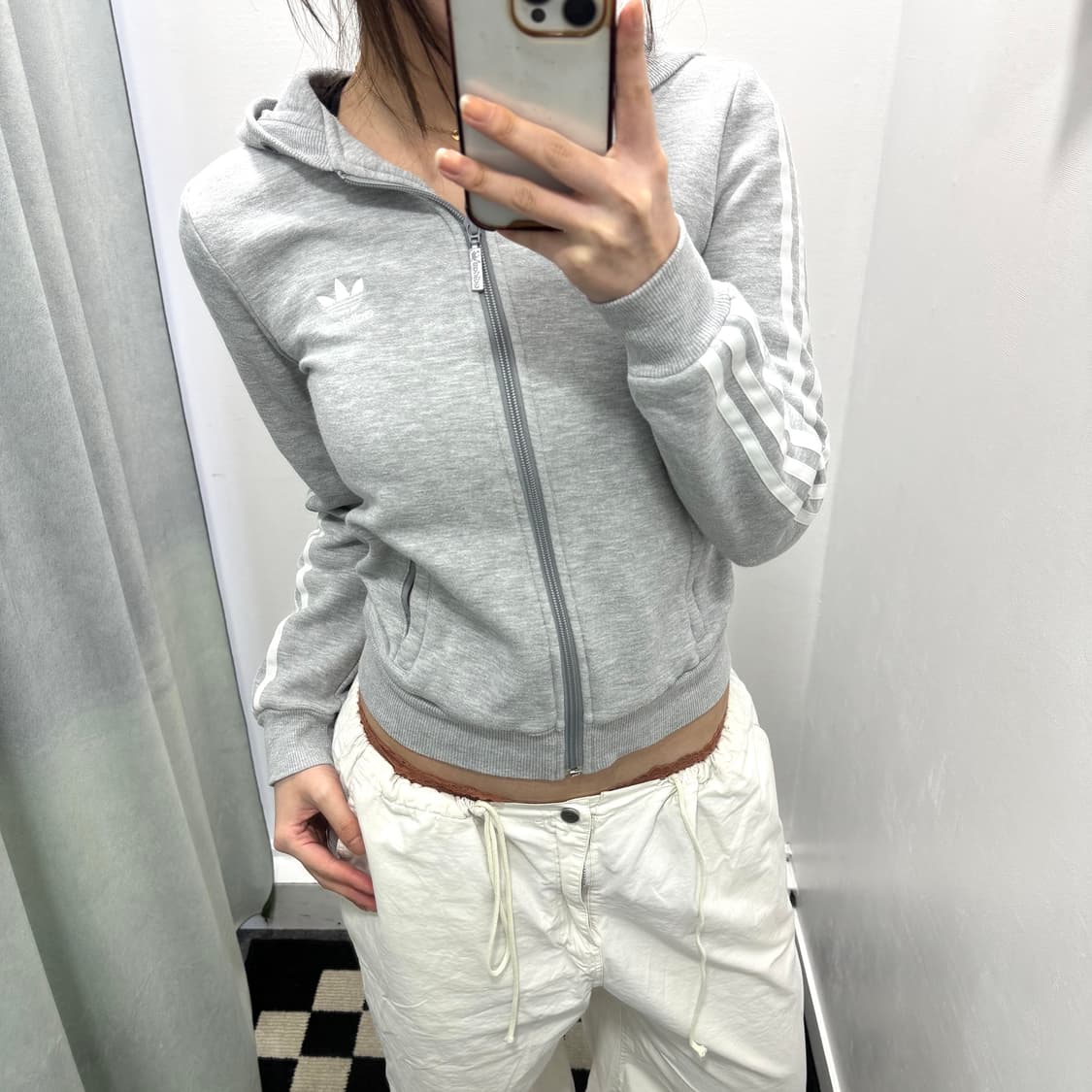 아디다스 그레이 후드집업 상품이미지2