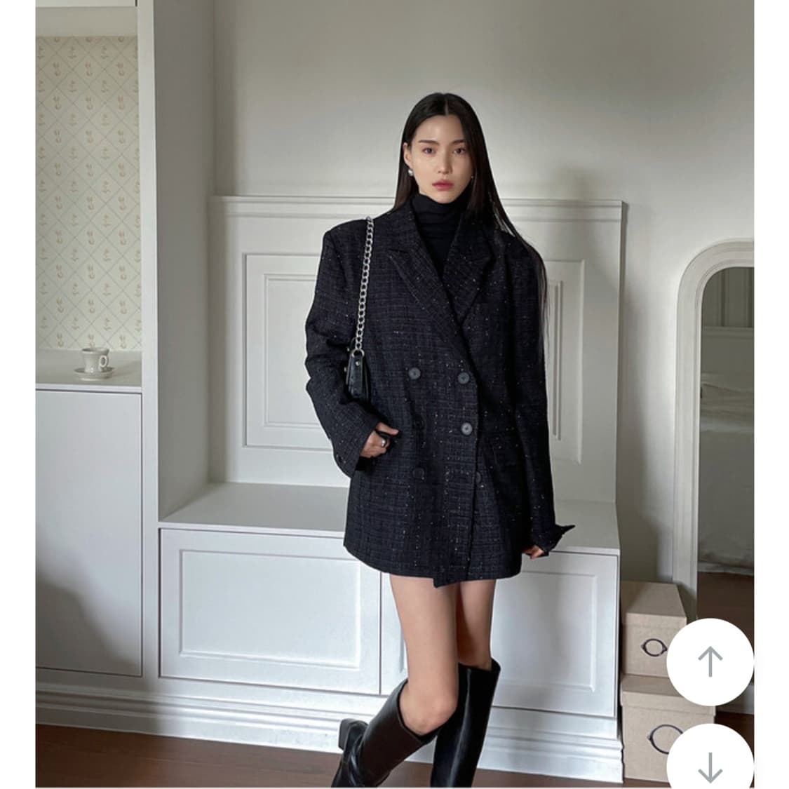 룩넌 비티 트위드 박시 자켓 상품이미지1