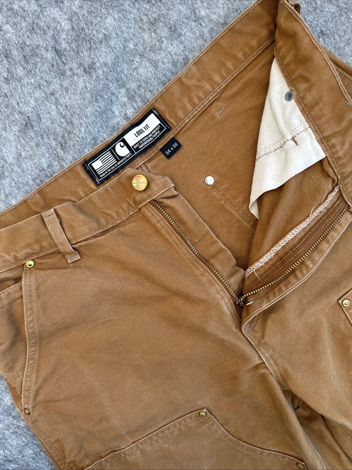 칼하트 B01 더블니 브라운 34X30 상품이미지6