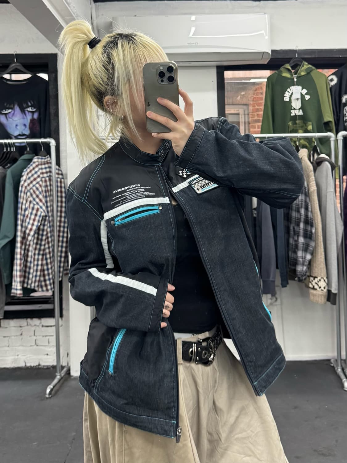 EXR 데님 레이싱 자켓 상품이미지3