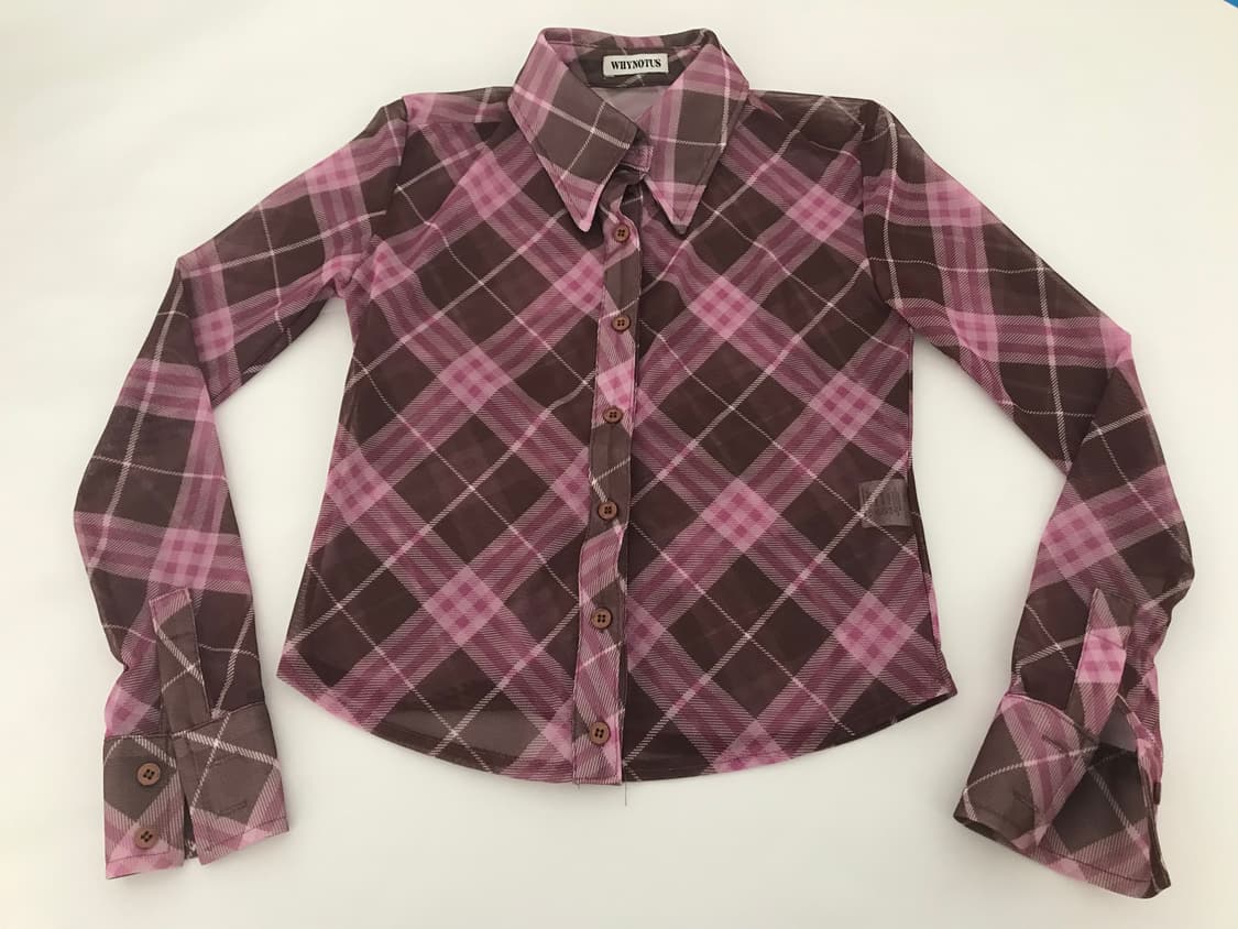 와이낫어스 체크 셔츠 S 상품이미지2