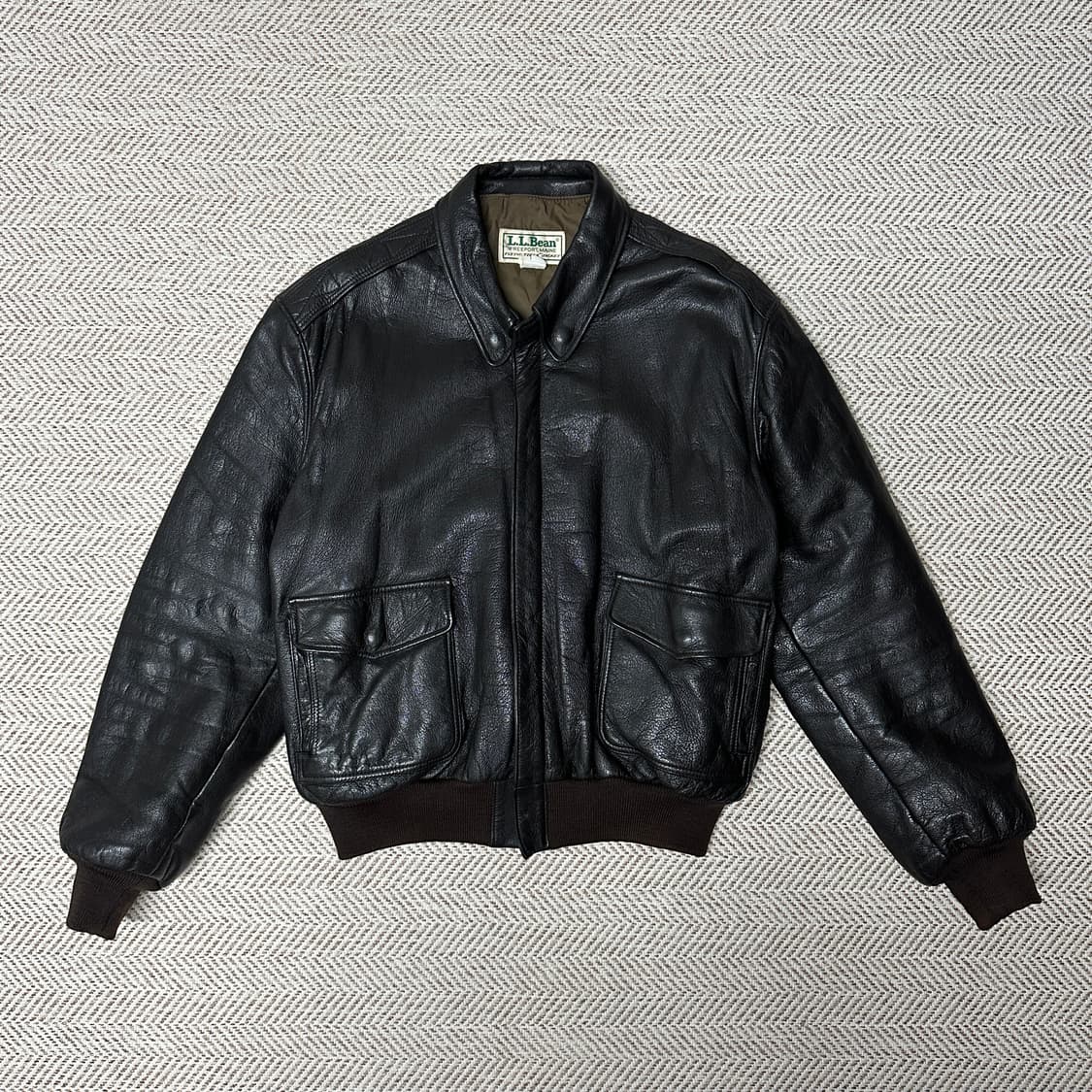 L. L. BEAN lether jacket a2 usa made 상품이미지1