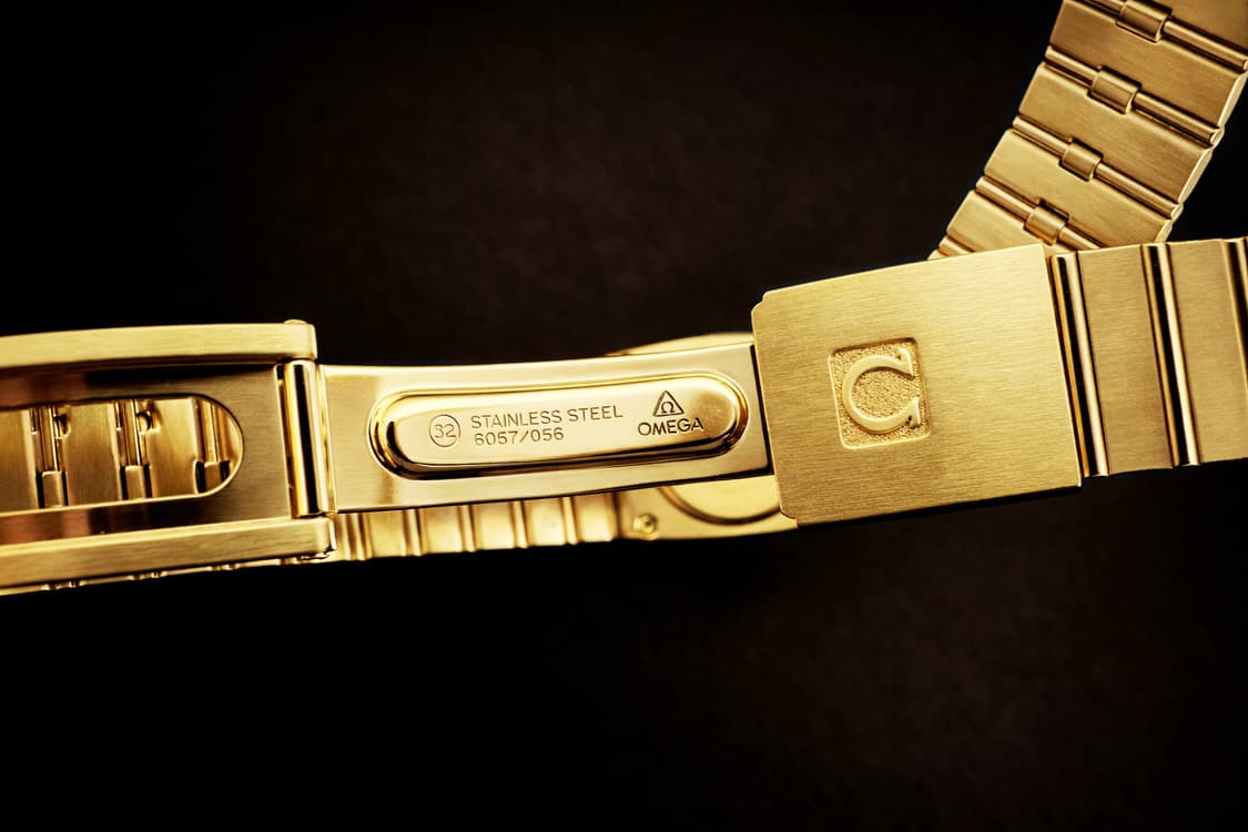 희귀 오메가 드빌 스퀘어 금장 그린 다이얼 여성 쿼츠 시계 상품이미지5