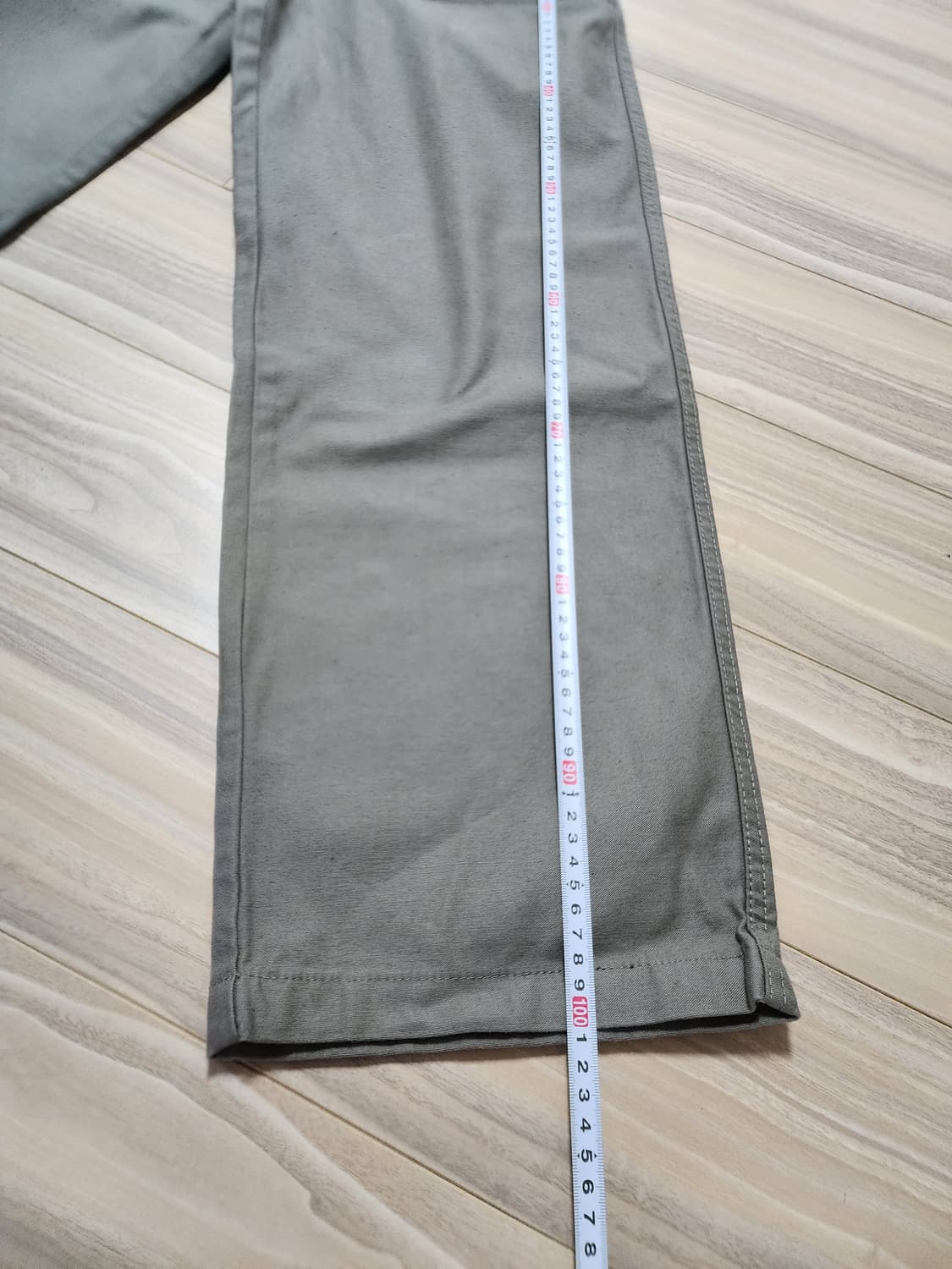 에잇세컨즈코튼퍼티그팬츠카키 상품이미지8