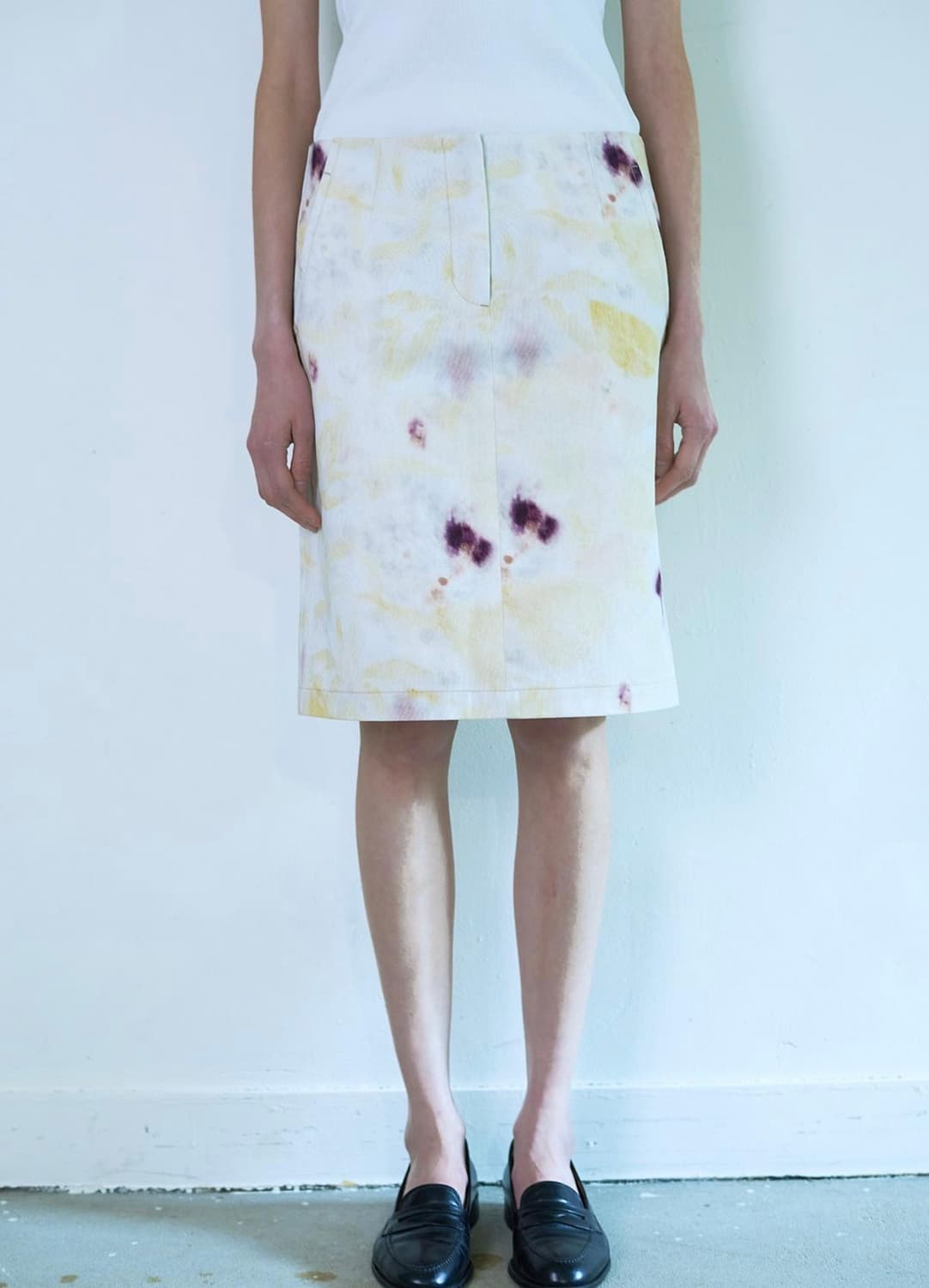 티크 코튼 데님 스커트 상품이미지2